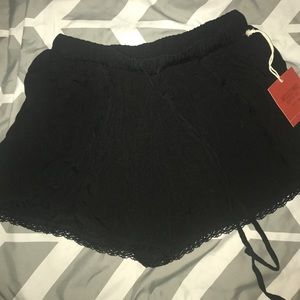 Flowy black shorts- size small NEW WITH TAGS
